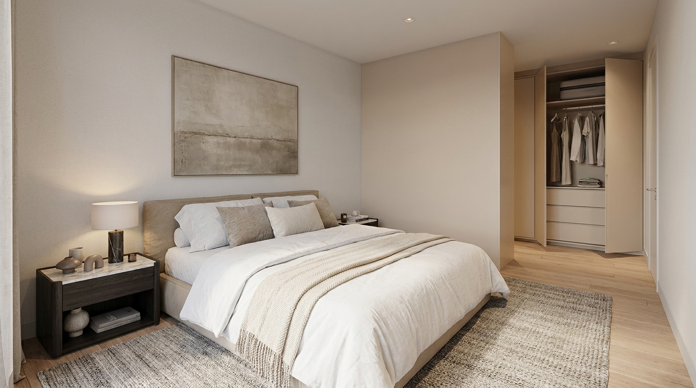 Chambre à coucher avec dressing